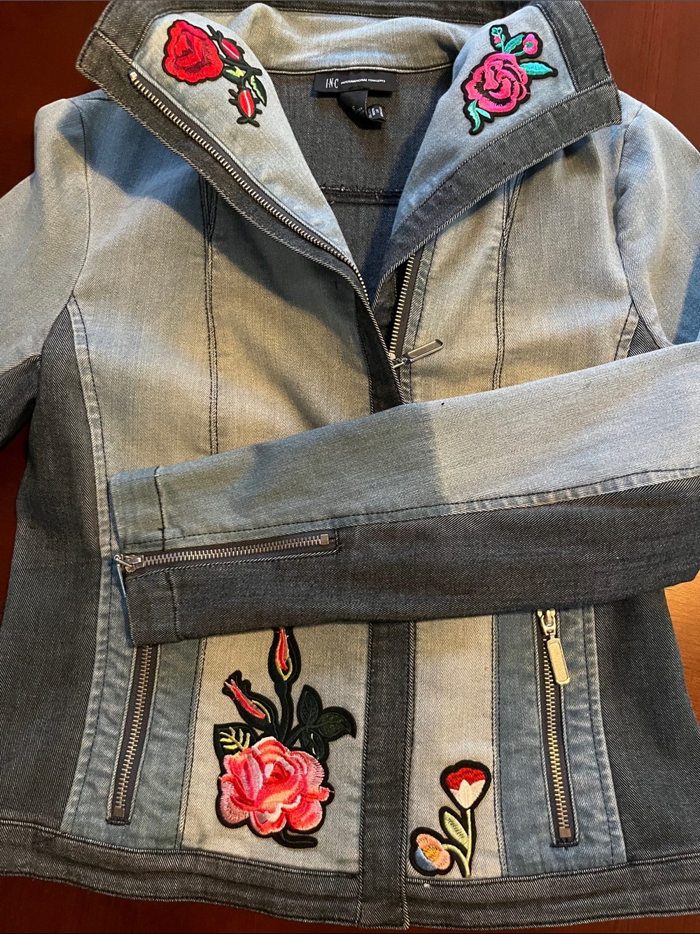 Women’s INC Embroidered Denim Jacket